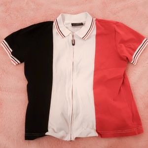 Liz Claiborne zip down collared shirt